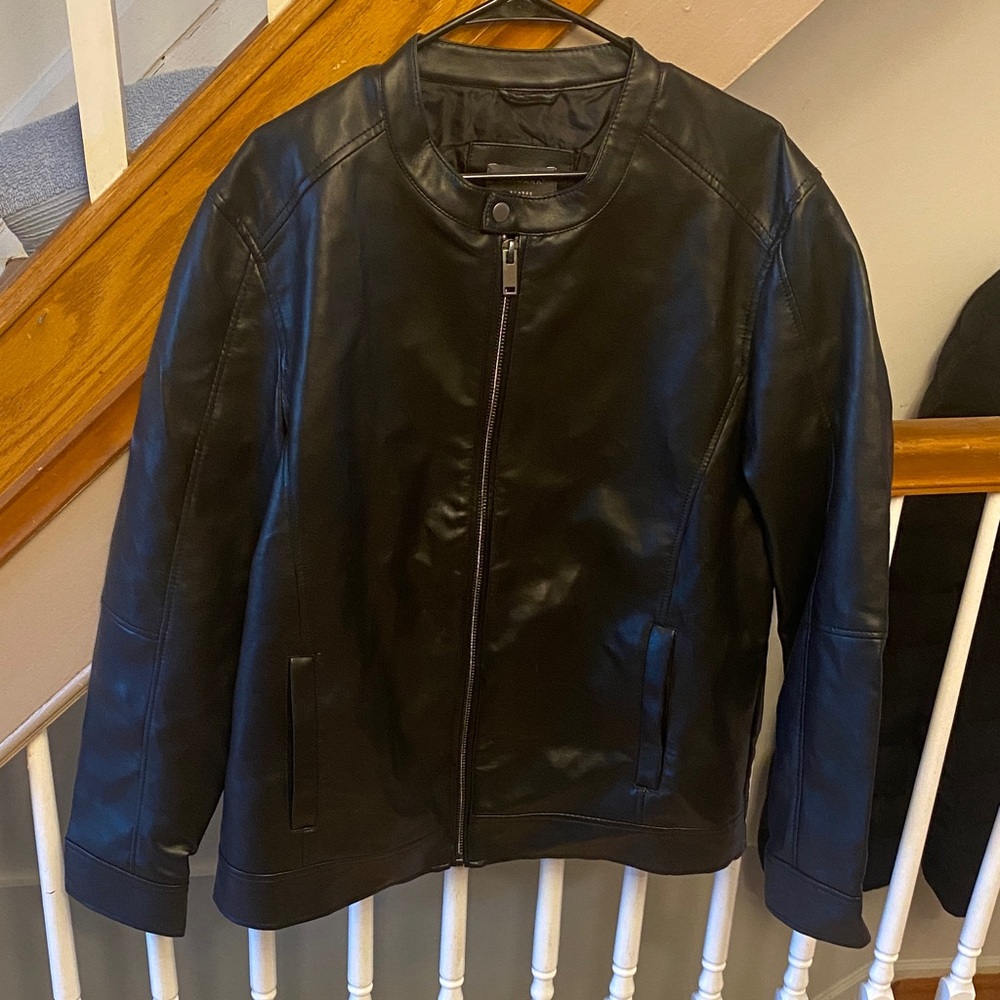 Men’s Black Pleather Jacket (Primemark)~ Worn Once, Perfect Condition! Pre-Owned